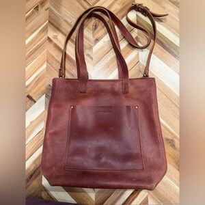 Portland Leather Full Size Crossbody Tote in Nutmeg